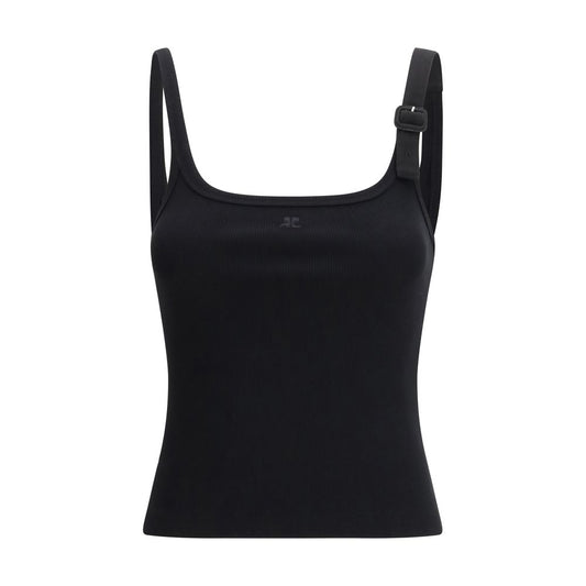 Courrèges Black Cotton Top