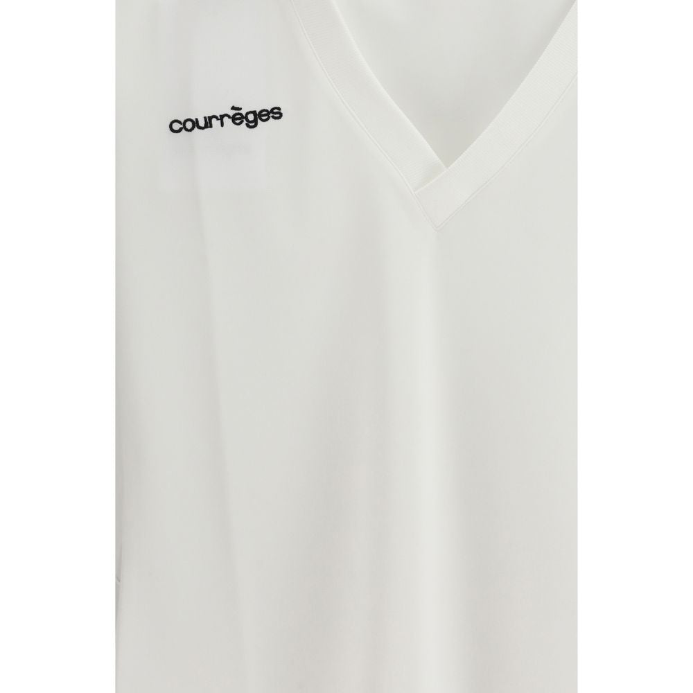 Courrèges White Cotton Polo Shirt