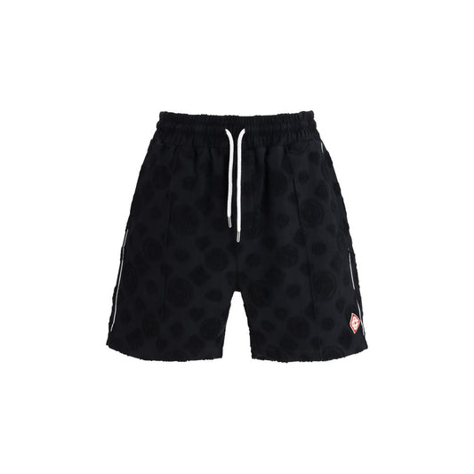 Casablanca Black Cotton Bermuda Shorts
