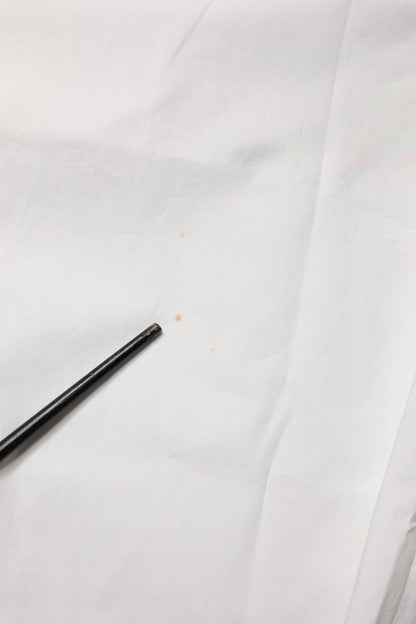 MSGM White Cotton High Waist Wide Leg Straight Bermuda Shorts