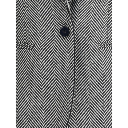 Forte_Forte Multicolor Fleece Wool Coat