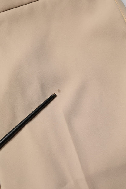 Emporio Armani Beige High Waist Straight Chino Trouser Pants