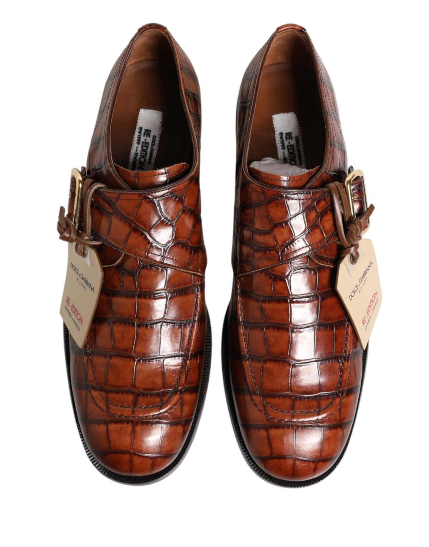 Dolce & Gabbana Brown Lace Up Leather Derby Dress Men Shoes