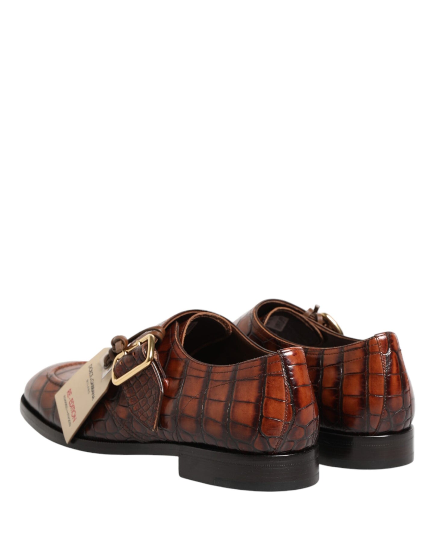 Dolce & Gabbana Brown Lace Up Leather Derby Dress Men Shoes