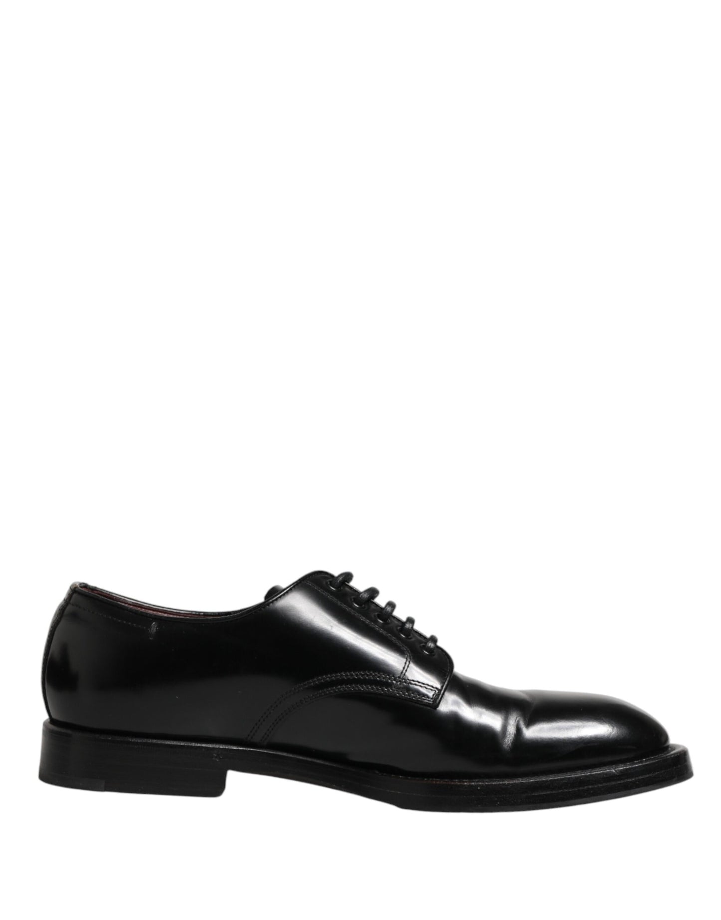 Dolce & Gabbana Black Lace Up Leather Dress Derby Men Shoes