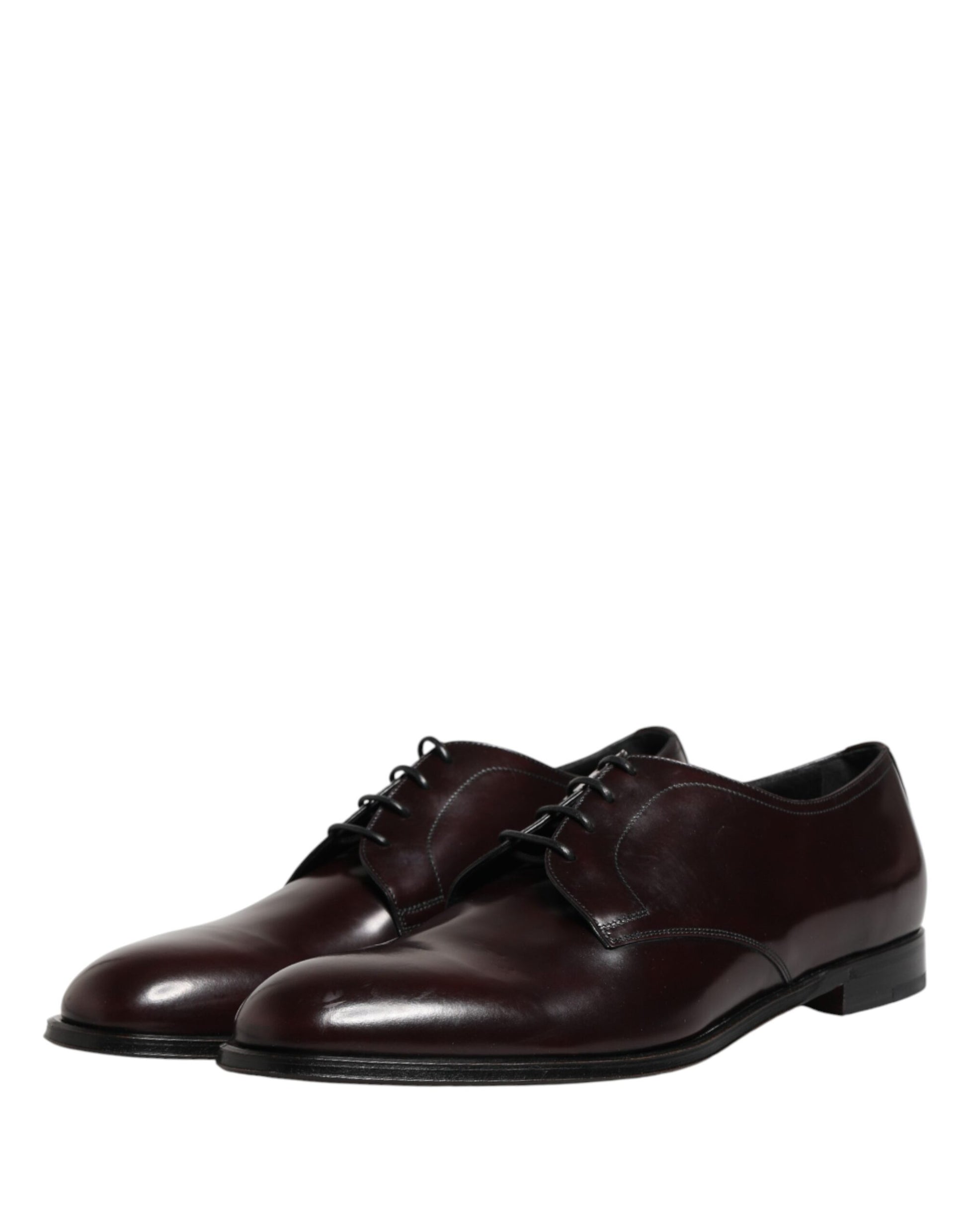Dolce & Gabbana Black Lace Up Leather Dress Derby Men Shoes