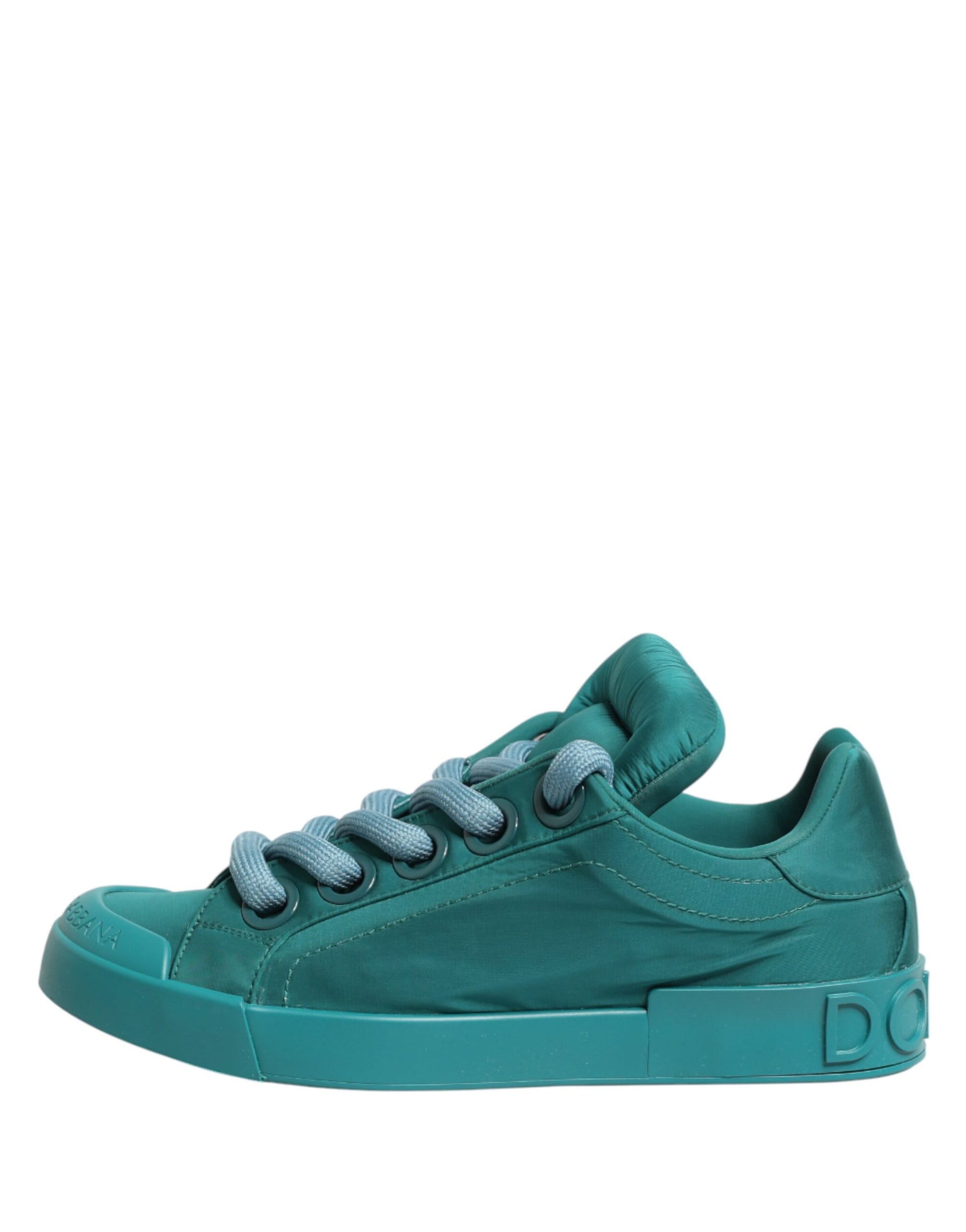 Dolce & Gabbana Teal Portofino Men Low Top Sneakers Shoes