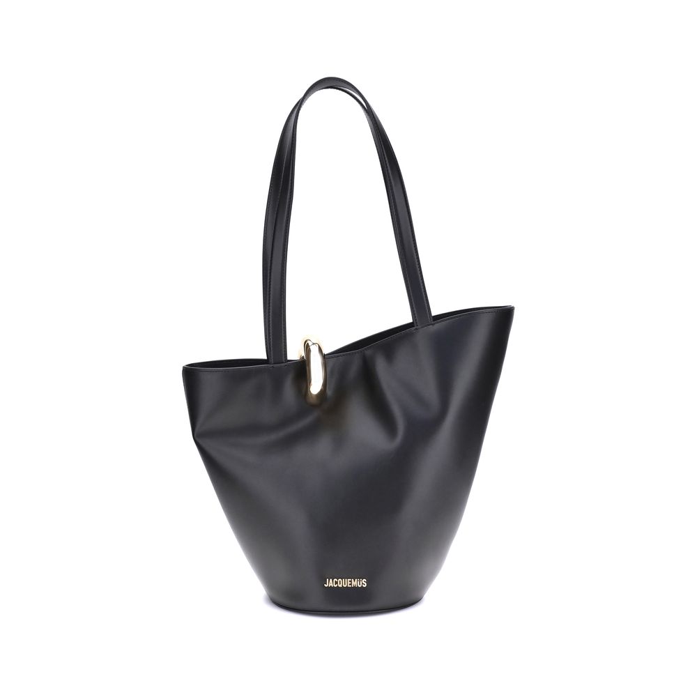 Jacquemus Black Calf Leather Bos Taurus Shoulder Bag