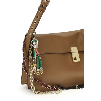 Prada Beige Calf Leather Bos Taurus Shoulder Bag