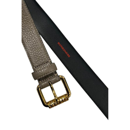 Borbonese Grey Leather Women Belt