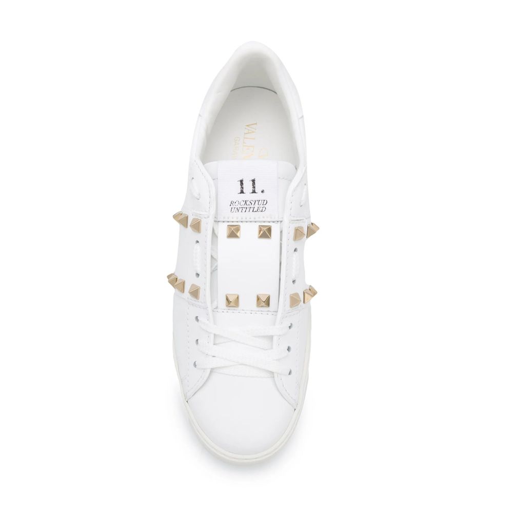 Valentino Garavani White Leather Low Top Sneakers