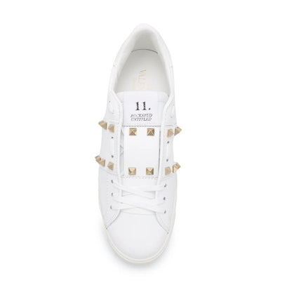 Valentino Garavani White Leather Low Top Sneakers