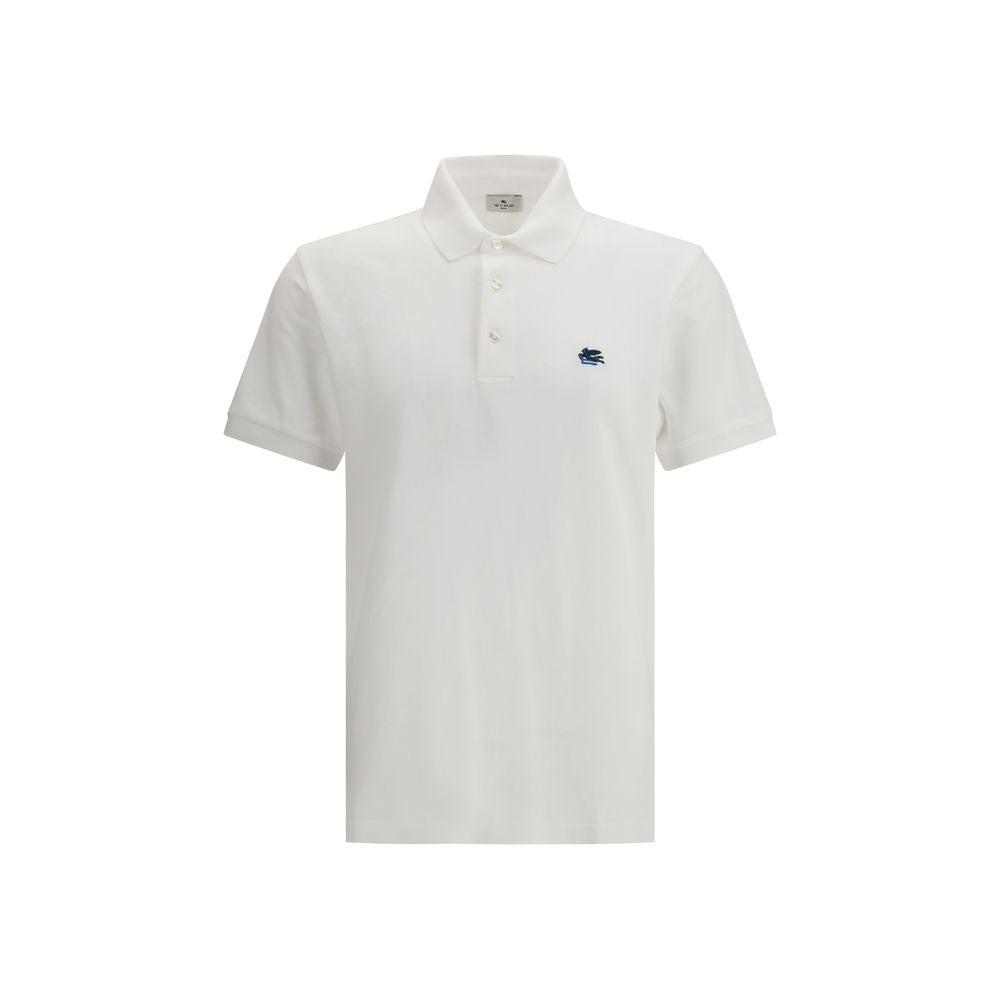 Etro White Cotton Polo Shirt