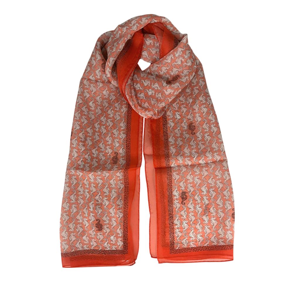 Borbonese Red Silk Women Scarf