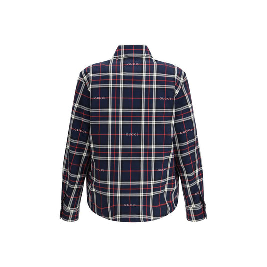 Gucci Blue Cotton Jackets And Coat