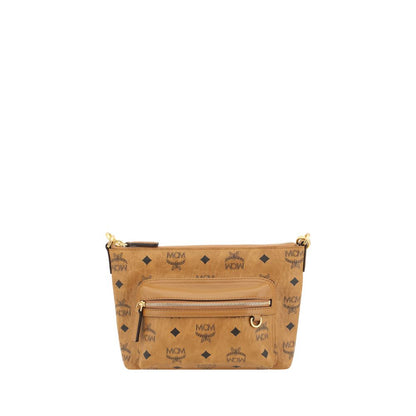 MCM Brown Calf Leather Bos Taurus Shoulder Bag