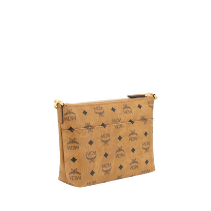 MCM Brown Calf Leather Bos Taurus Shoulder Bag