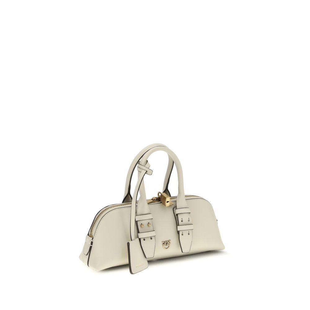 PINKO Beige Calf Leather Bos Taurus Handbag