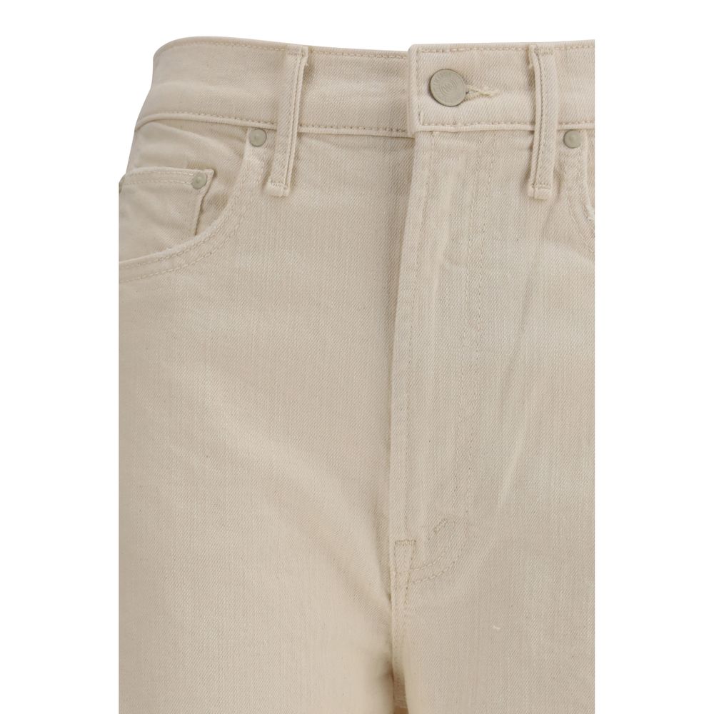 Mother Denim Beige Cotton Jeans Denim