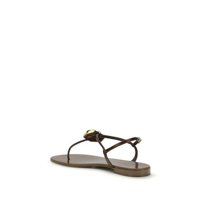 Giuseppe Zanotti Brown Stainless Steel Sandals