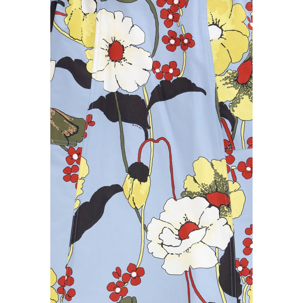 Marni Multicolor Cotton Midi Skirt