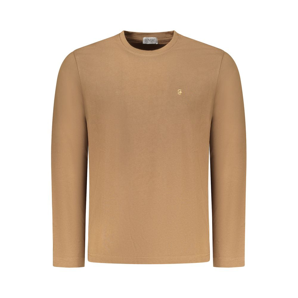 Coveri Moving Marrone Cotton Men T-Shirt