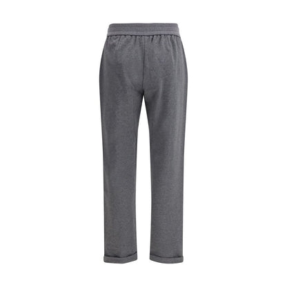 Brunello Cucinelli Gray Cotton Athletic Pants