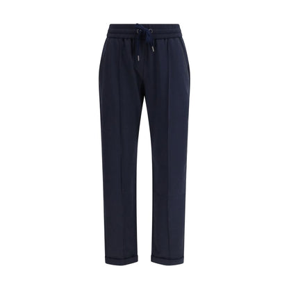Brunello Cucinelli Blue Cotton Athletic Pants