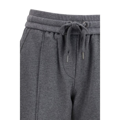 Brunello Cucinelli Gray Cotton Athletic Pants