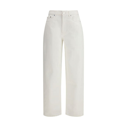 Loulou De Saison Beige Cotton Straight-Leg Jeans
