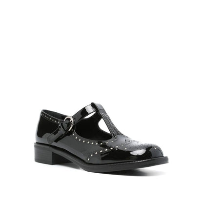 Miu Miu Black Calfskin Ballet Flats