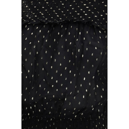 Self-Portrait Black Viscose Top