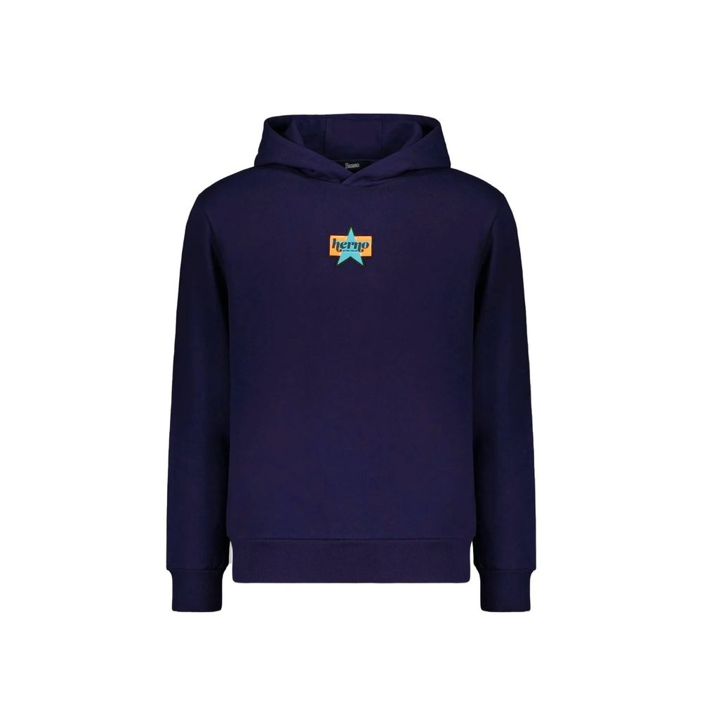 Herno Blue Cotton Sweatshirt