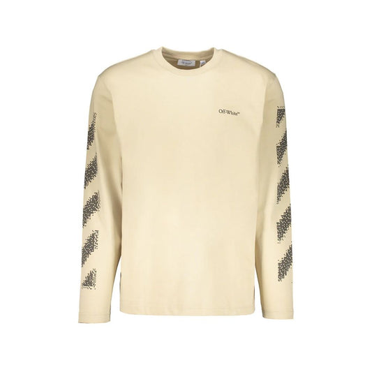 Off-White Beige Cotton T-Shirt