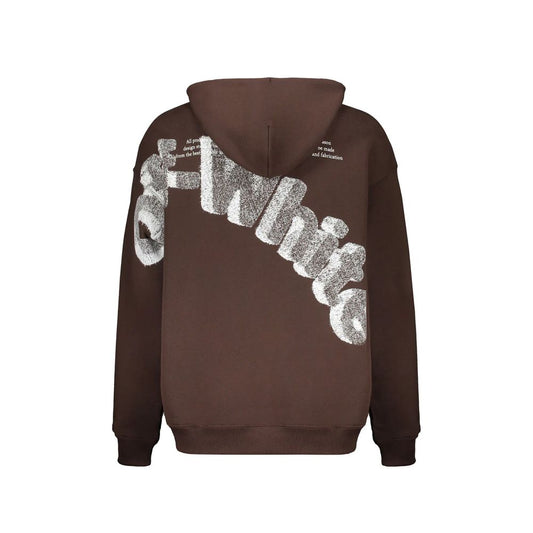 Off-White Brown Cotton Sweatshirt