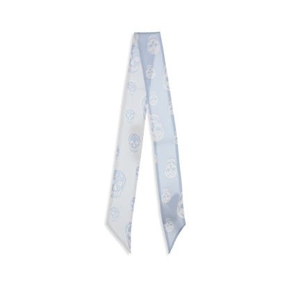 Alexander McQueen Blue Silk Scarf