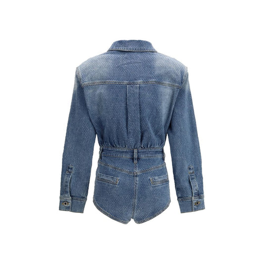 Self-Portrait Blue Cotton Jumpsuit