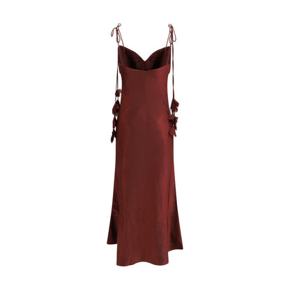 Self-Portrait Bordeaux Polyester Casual Dress