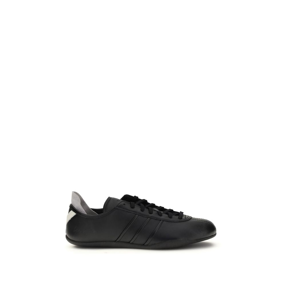 Y-3 Black Calf Leather Bos Taurus Athletic Sneakers