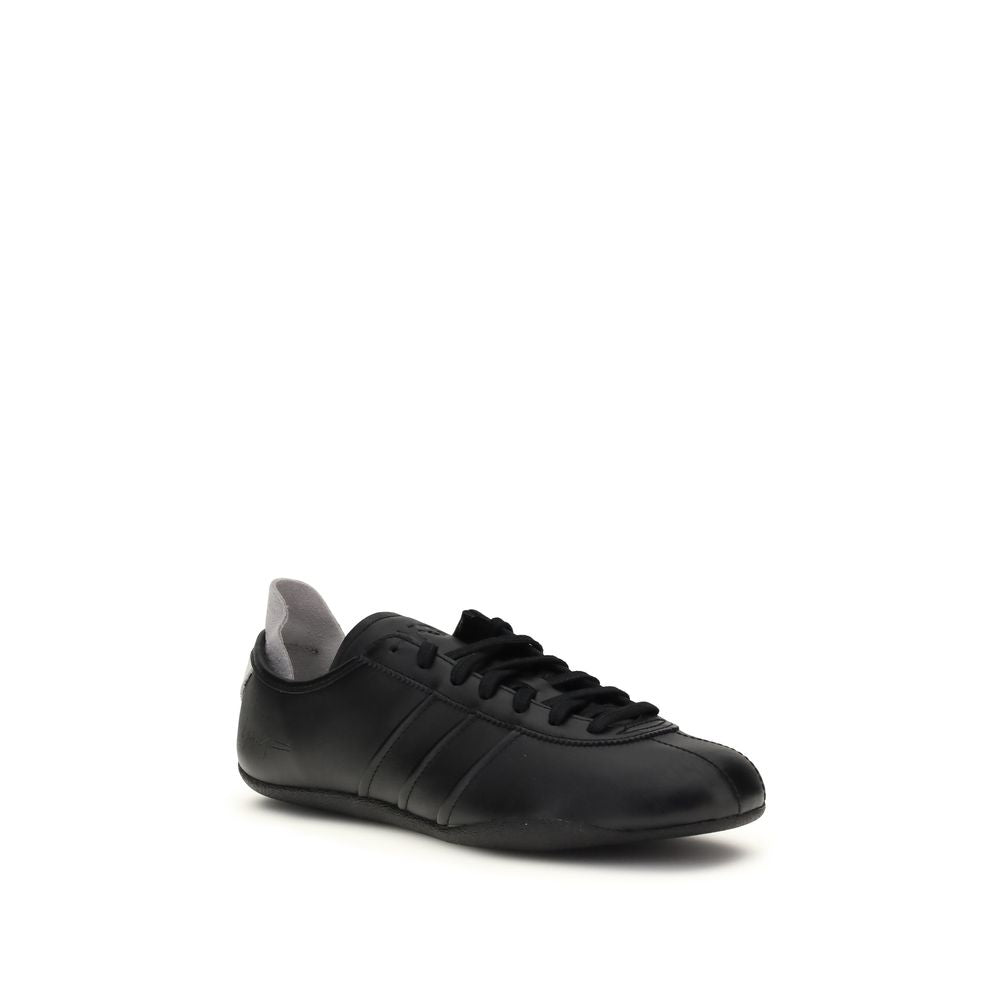 Y-3 Black Calf Leather Bos Taurus Athletic Sneakers