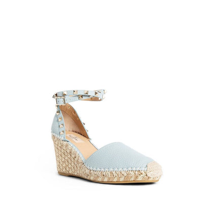 Valentino Garavani Blue Calfskin Espadrilles
