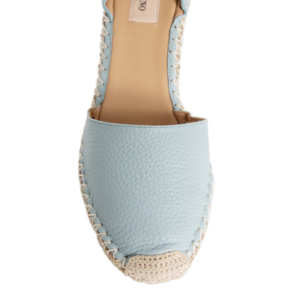 Valentino Garavani Blue Calfskin Espadrilles