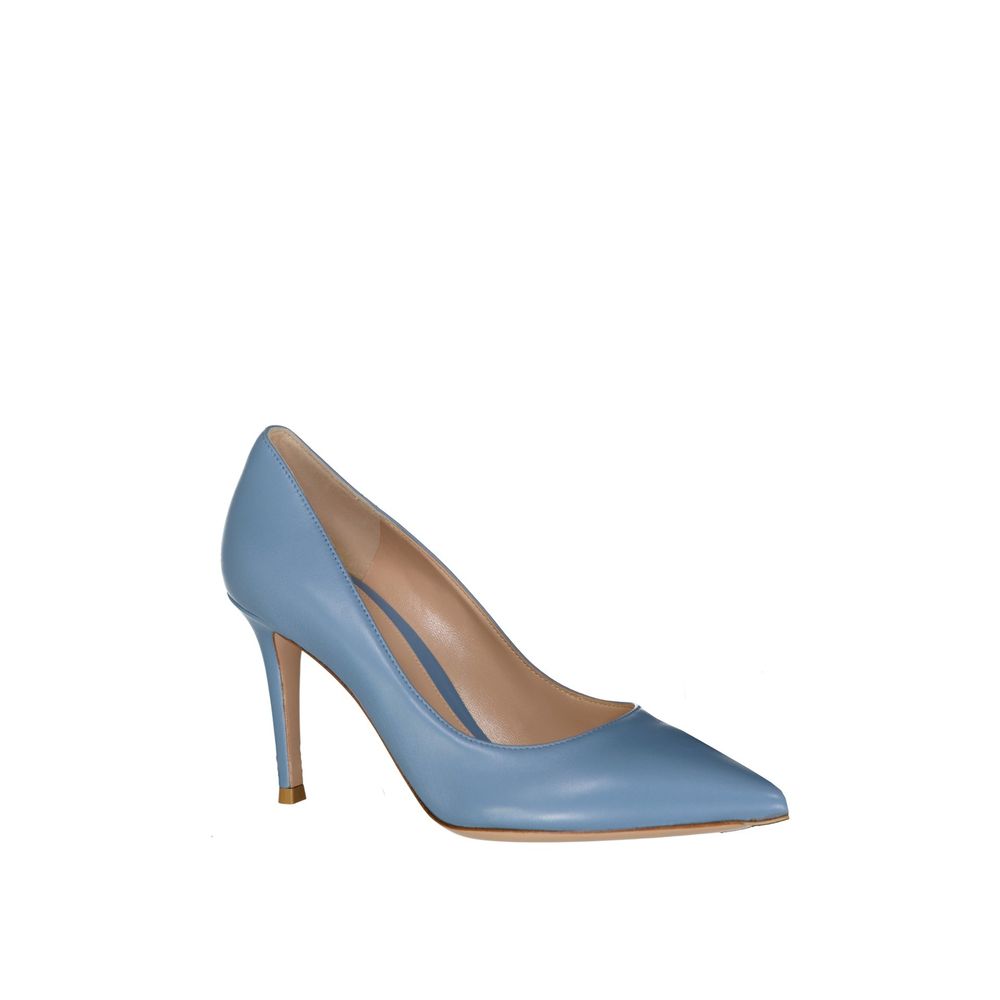 Gianvito Rossi Blue Leather Pumps
