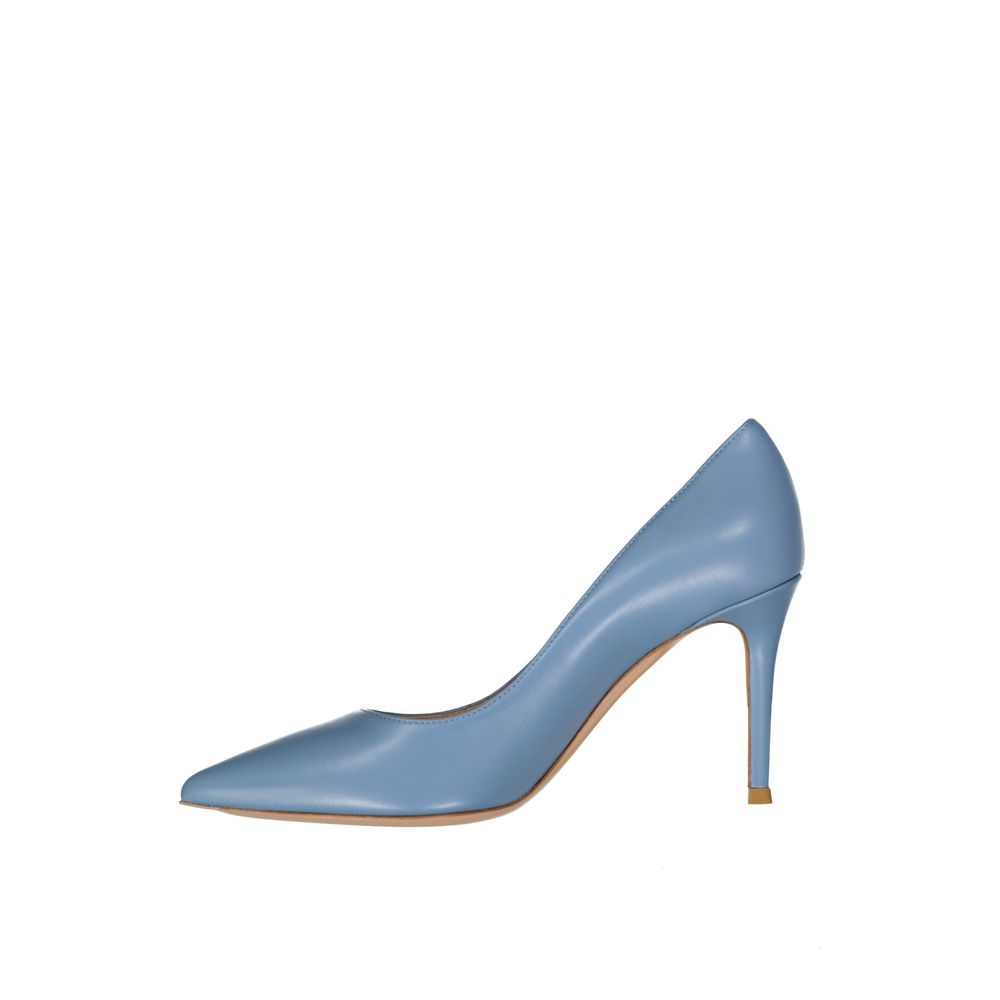 Gianvito Rossi Blue Leather Pumps