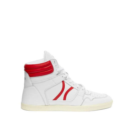 Celine White Lamb Leather Athletic Sneakers