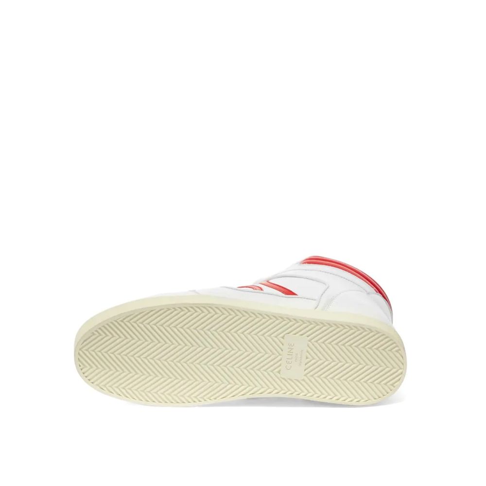Celine White Lamb Leather Athletic Sneakers