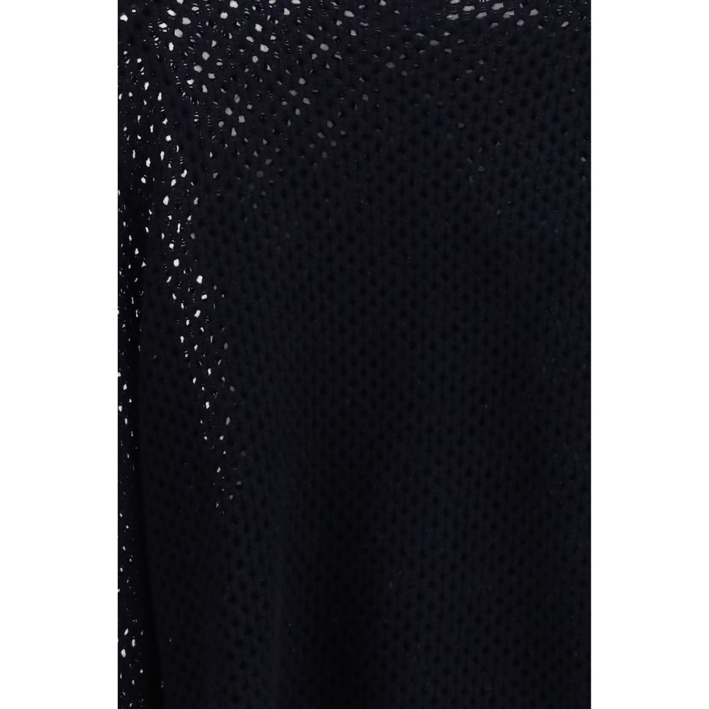 Allude Blue Fleece Wool Sweatshirt