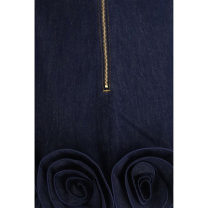 Self-Portrait Blue Cotton Casual Dress