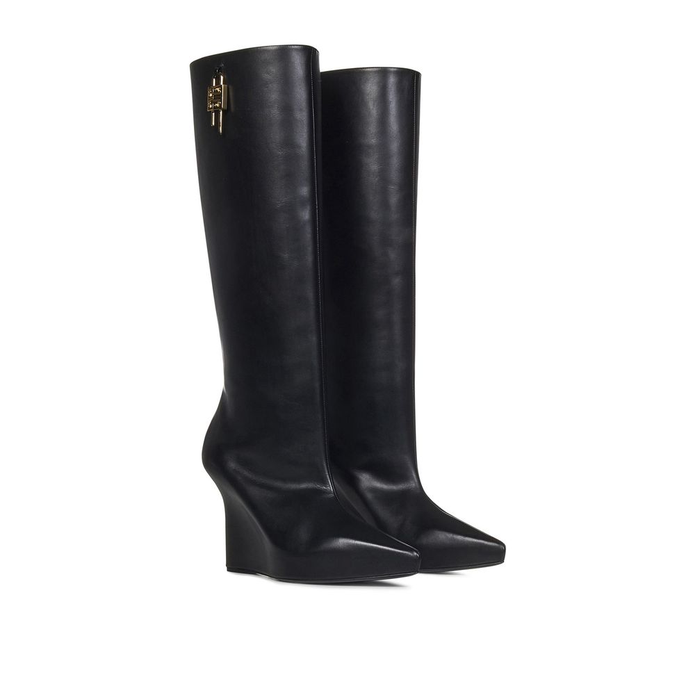 Givenchy Black Calfskin High Heel Boots
