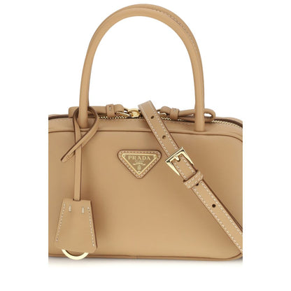 Prada Beige Calf Leather Bos Taurus Handbag